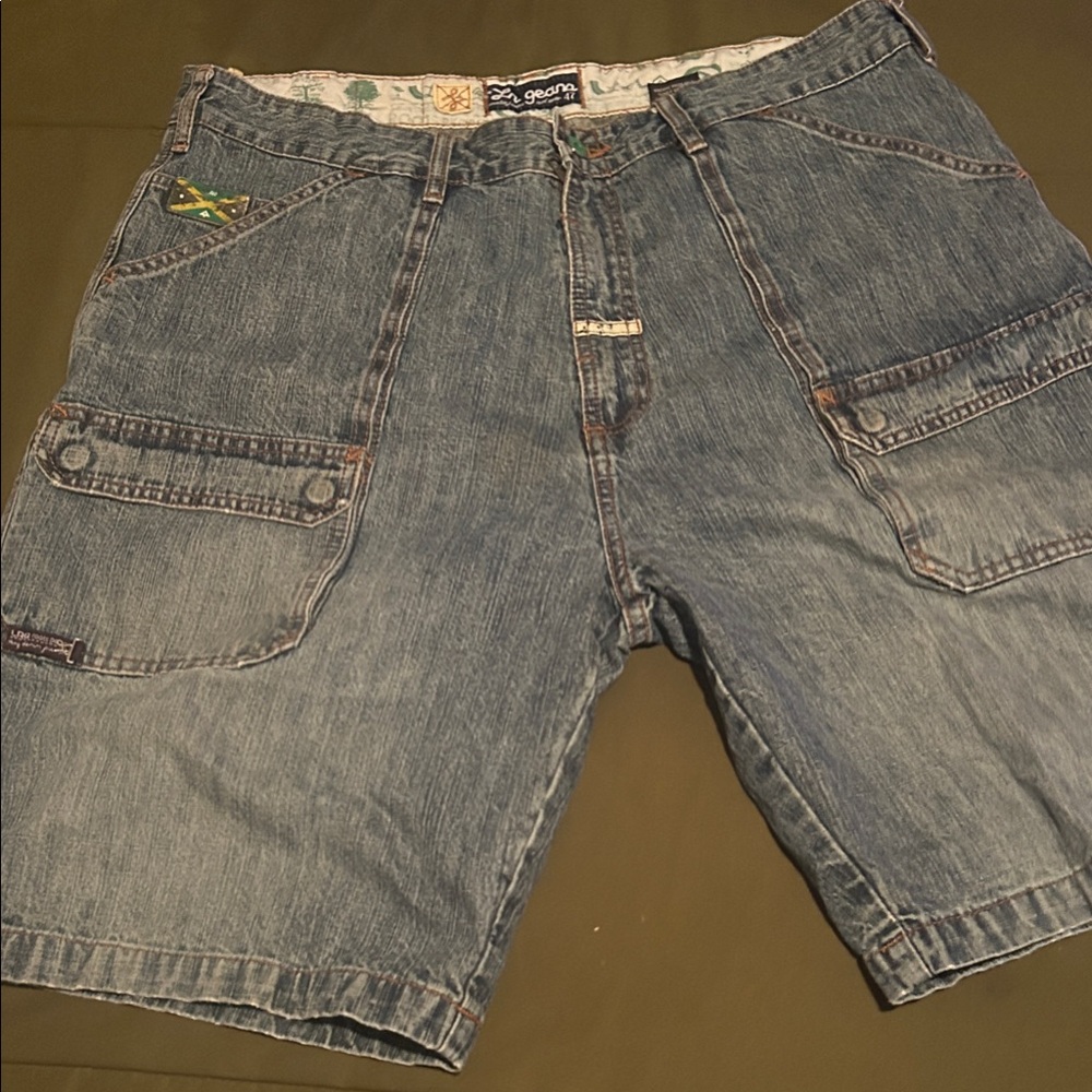 LRG Blue Denim Cargo Shorts